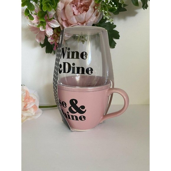 Wild Eye Designs Stemless 16oz Pink Mug Wine Set - Picture 8 of 9